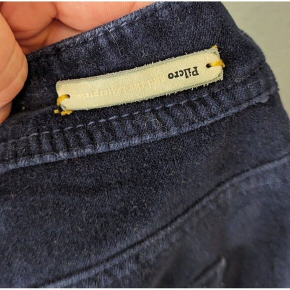 Pilcro and the Letterpress Anthropologie Stet Navy Blue Corduroy Skinny Pant Wom - Picture 7 of 7